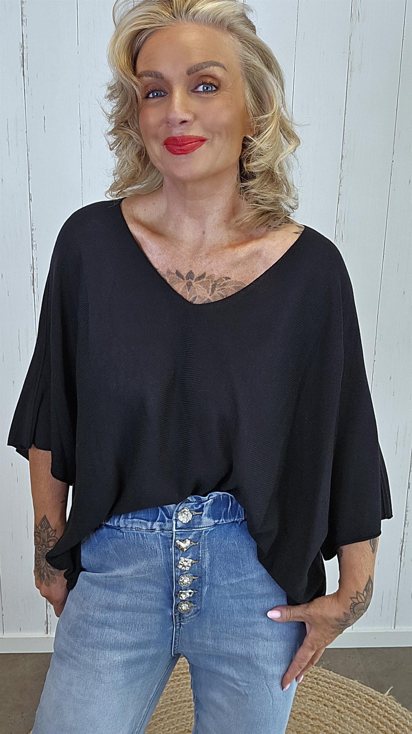 Leah genser topp svart
