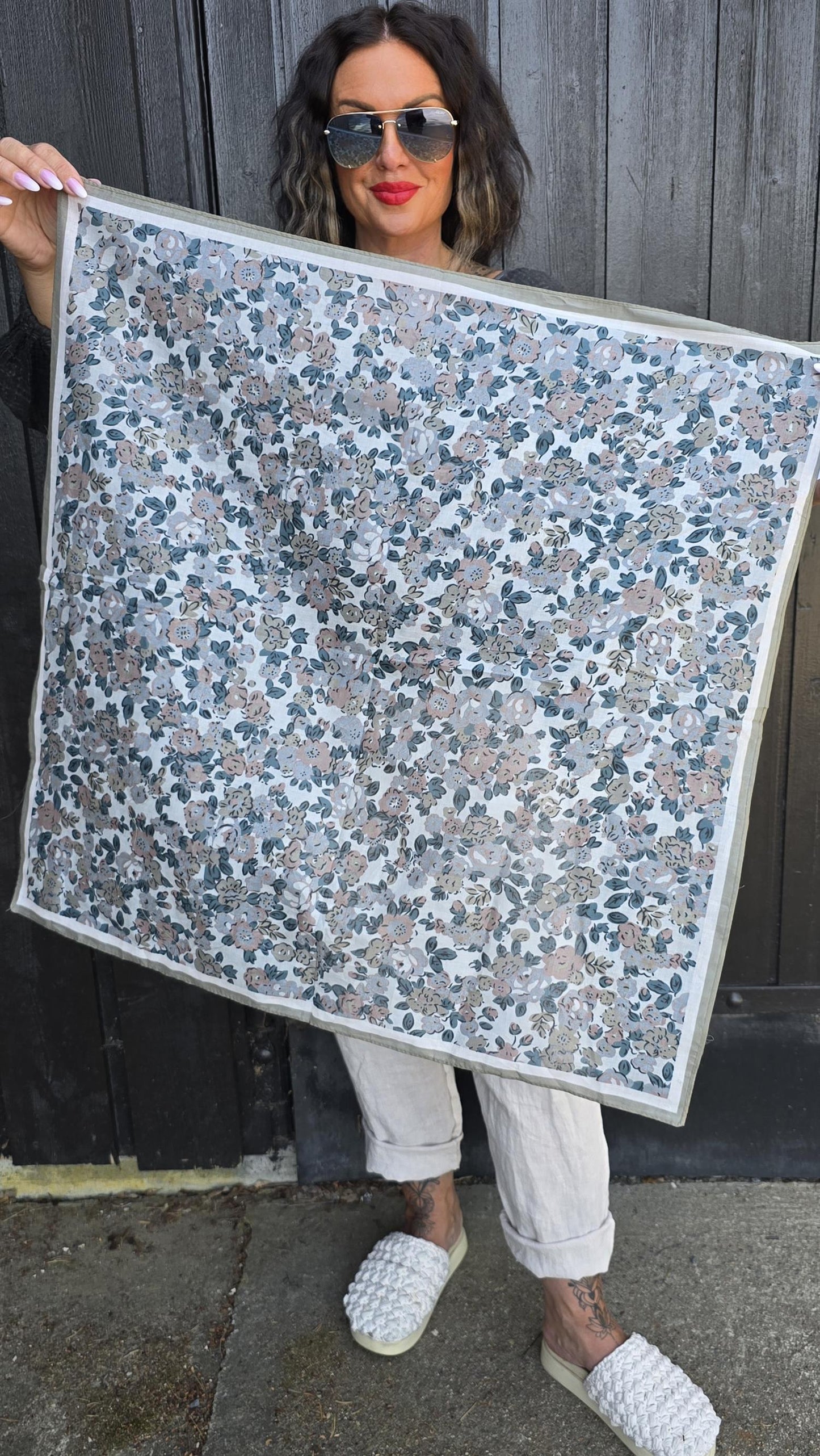 Tone skjerf taupe