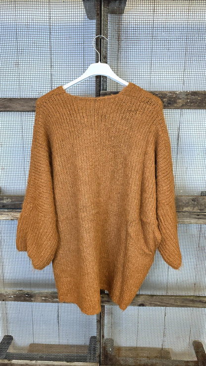 Stine genserjakke lys gyllen brun