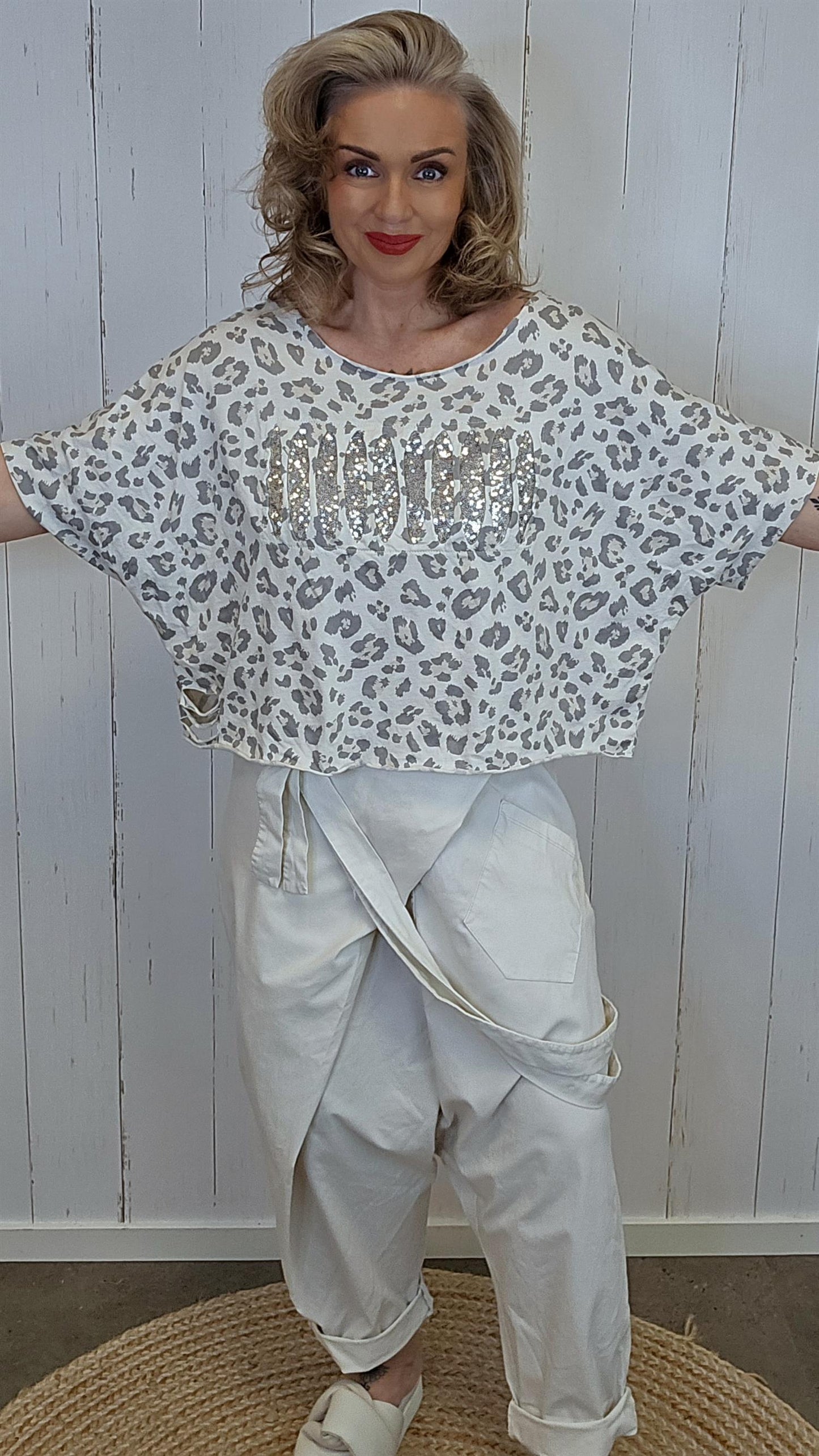 Tiffy leo topp beige