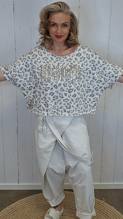 Tiffy leo topp beige