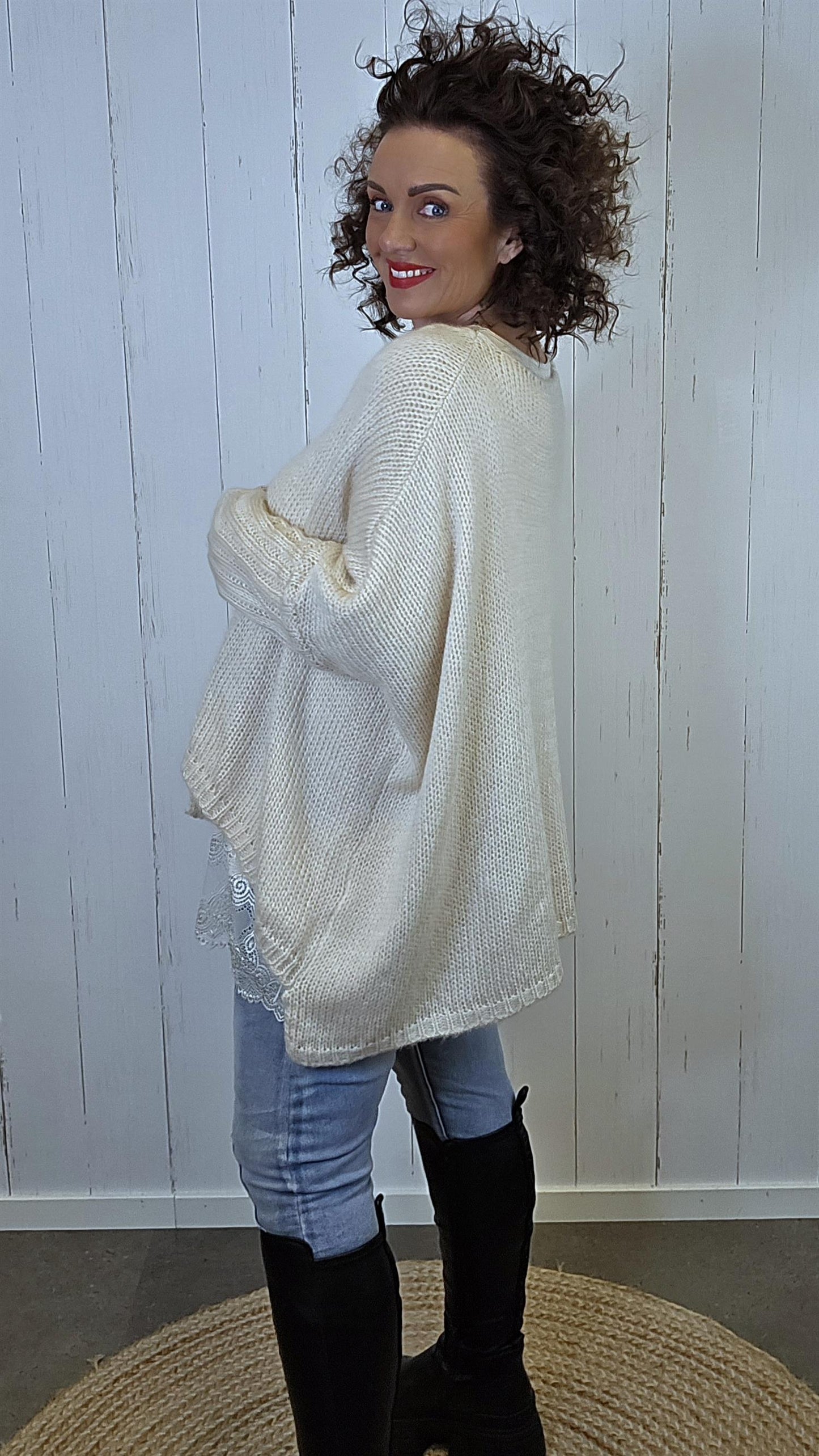 Hedda strikkegenser beige