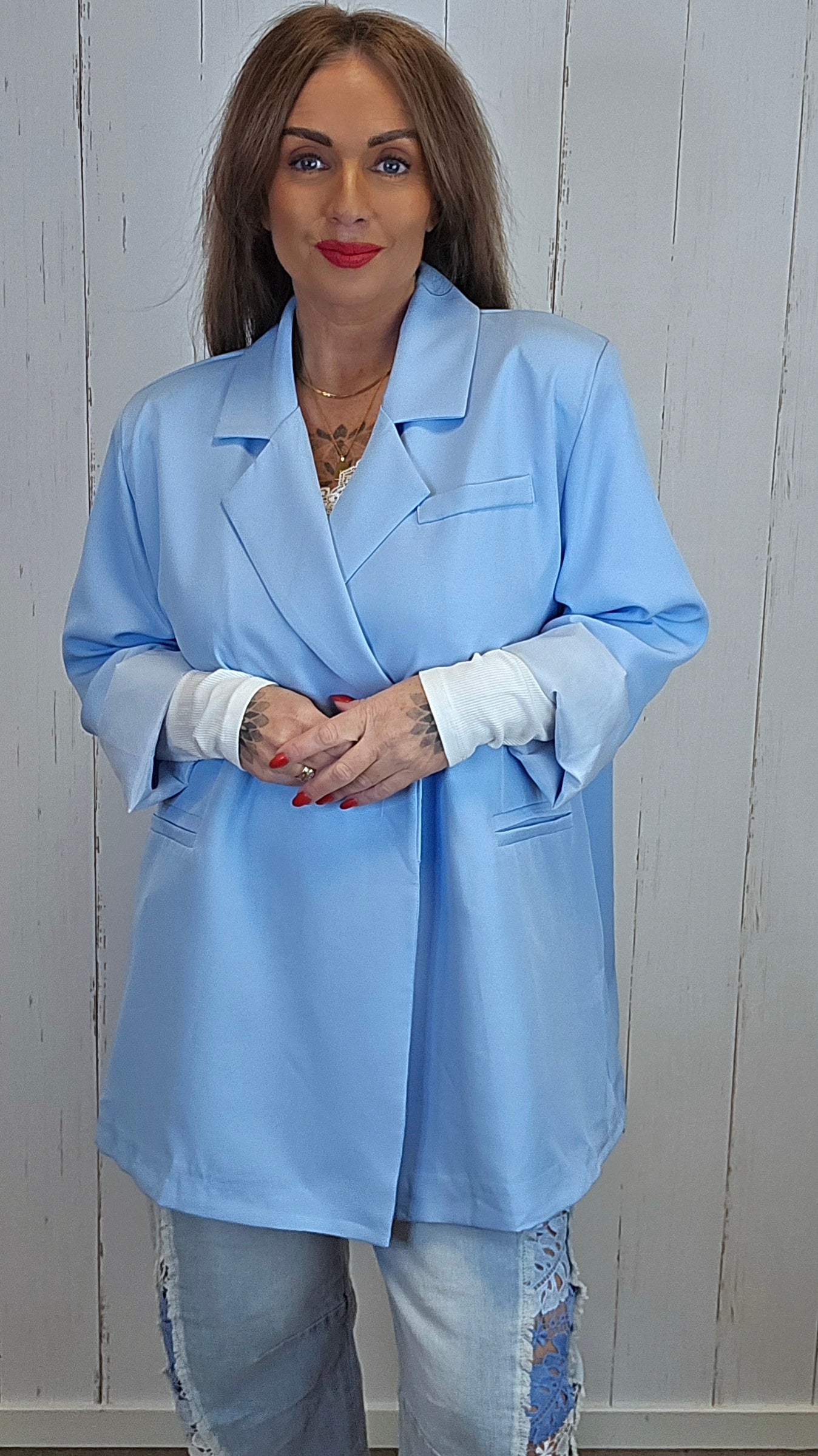Tina blazer lys blå