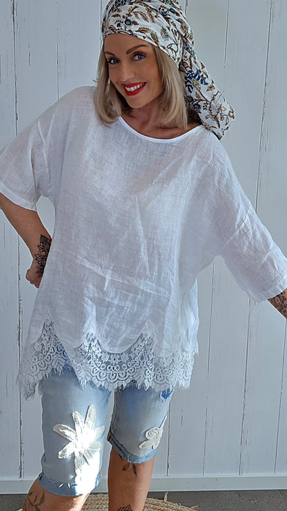 Lin Topp med  Asymetriskblonde kant