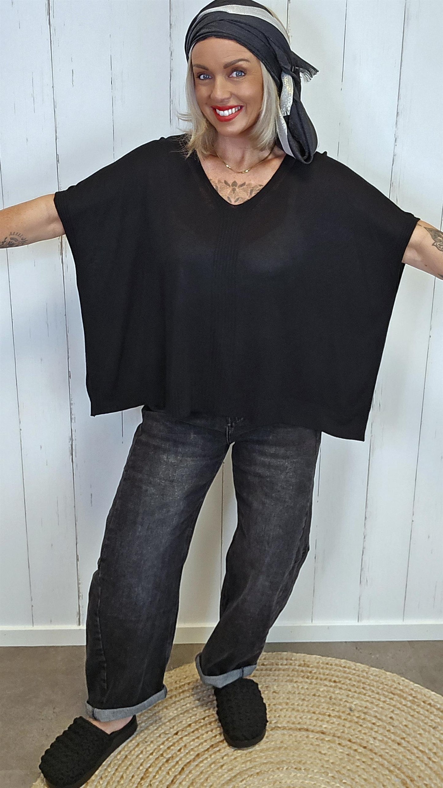 Ylva genser topp svart
