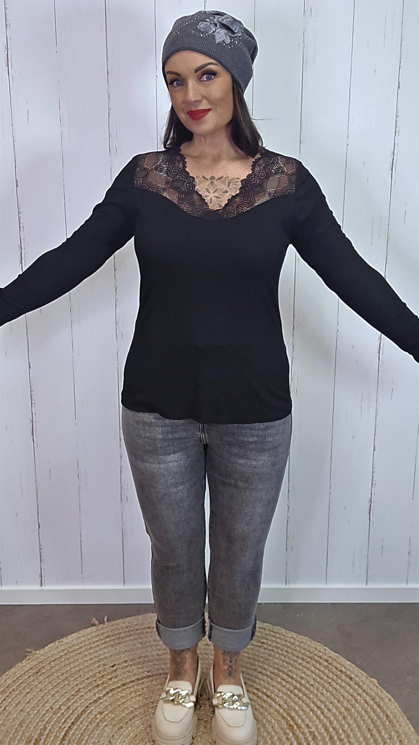 Valentina topp svart