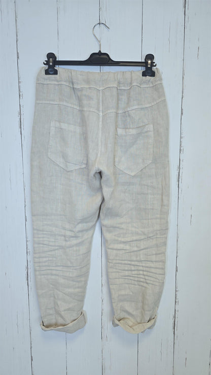 Nora linbukse beige