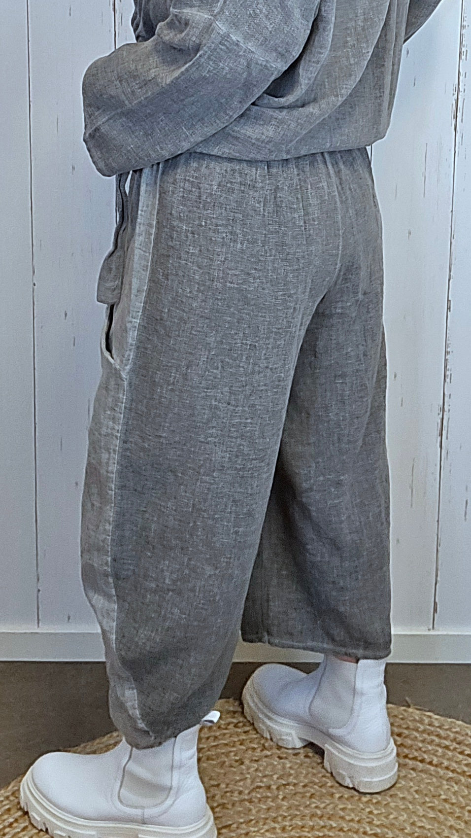 Becky baggy bukse grå