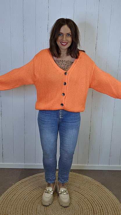 Vera cardigan oransje