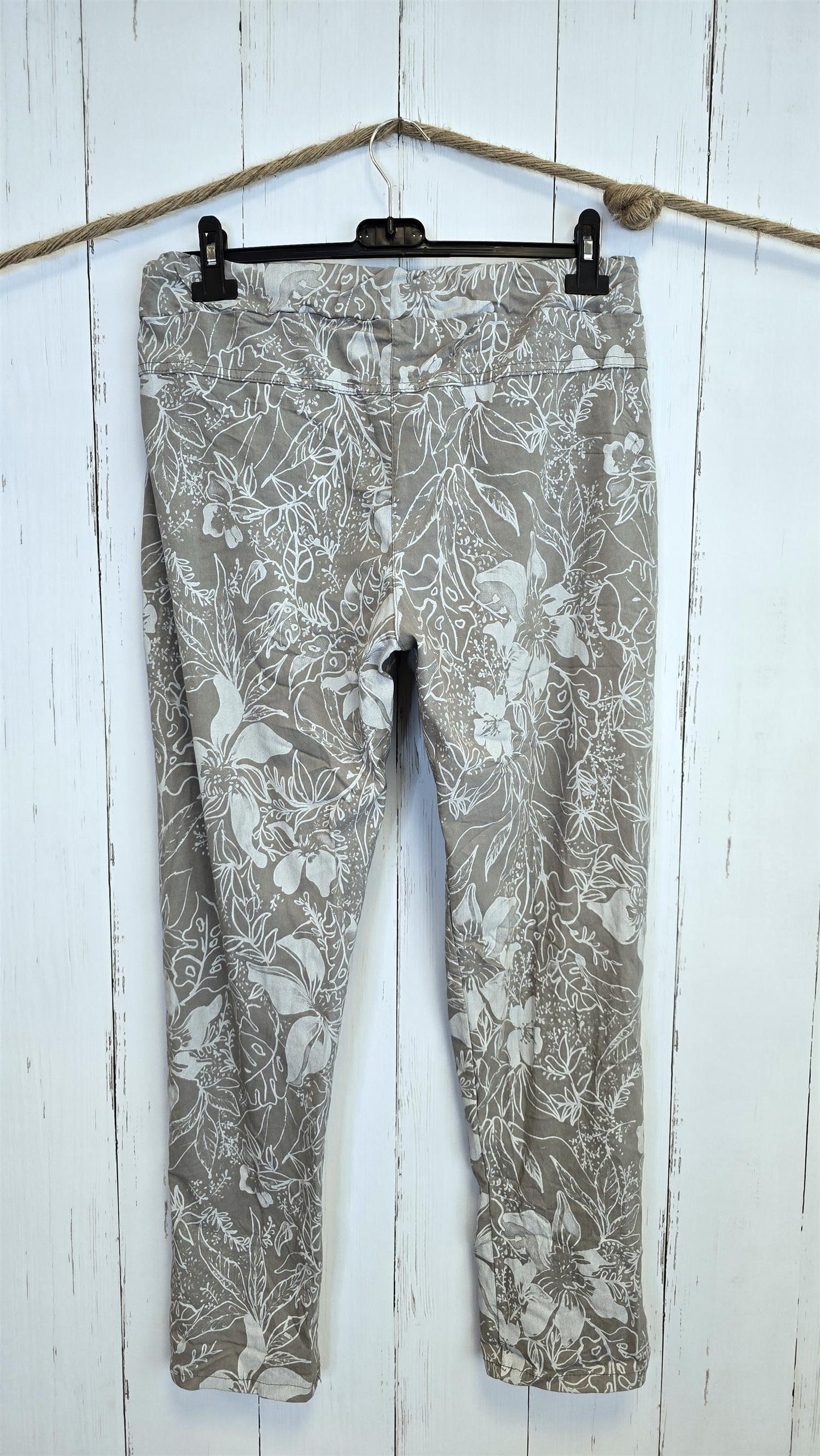 Cally mønstret bukse taupe