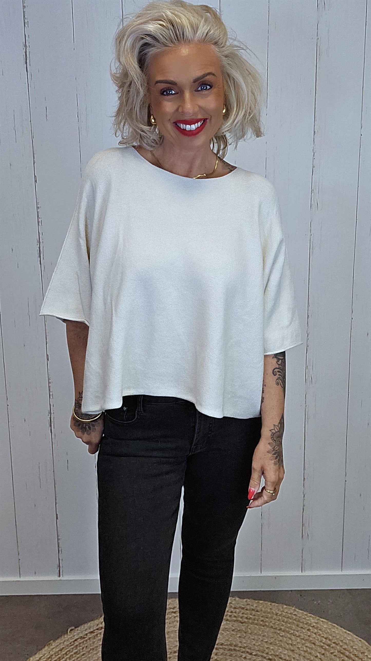 Luna genser topp beige