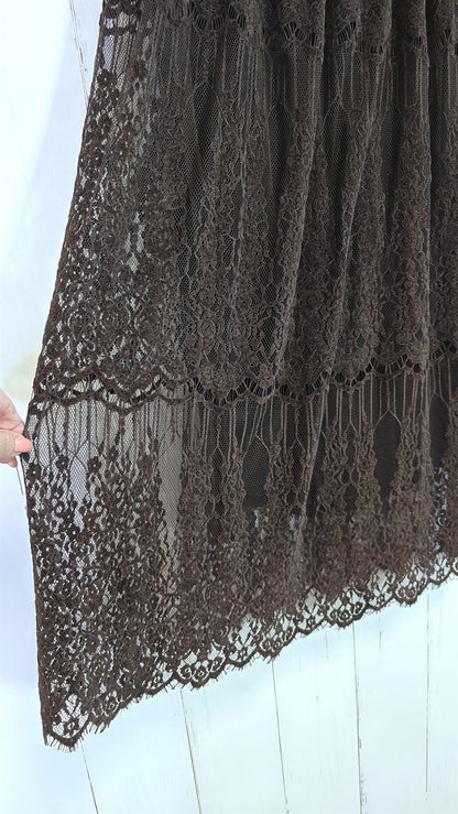 Ellen blondeskjørt mørk brun