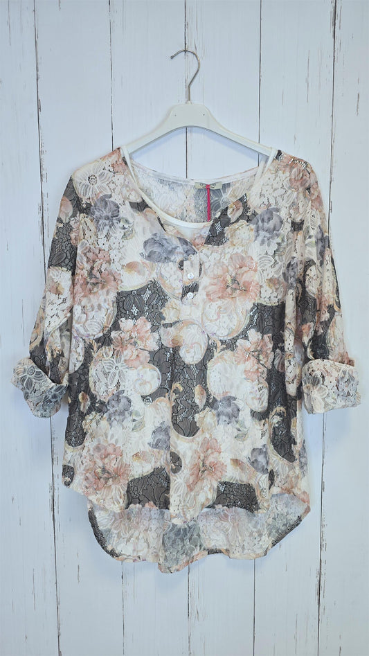 Celine lace topp svart