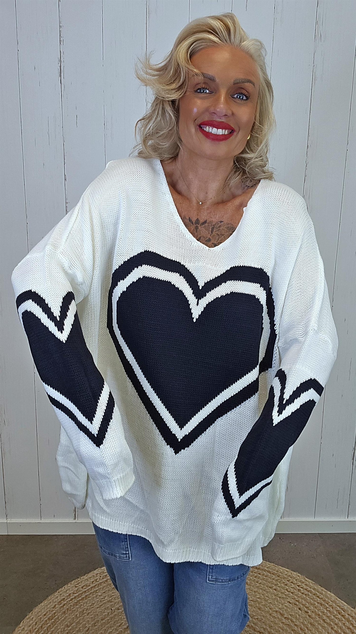 Molly Strikkegenser med hjerte