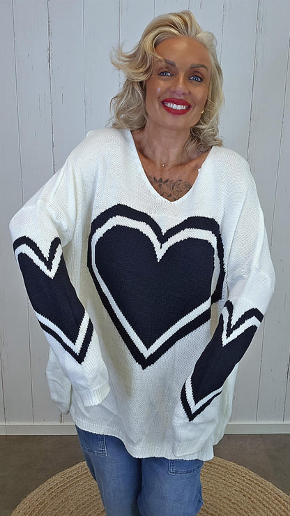 Molly Strikkegenser med hjerte