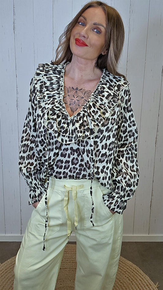 Bella skjorte Leo lyse gul