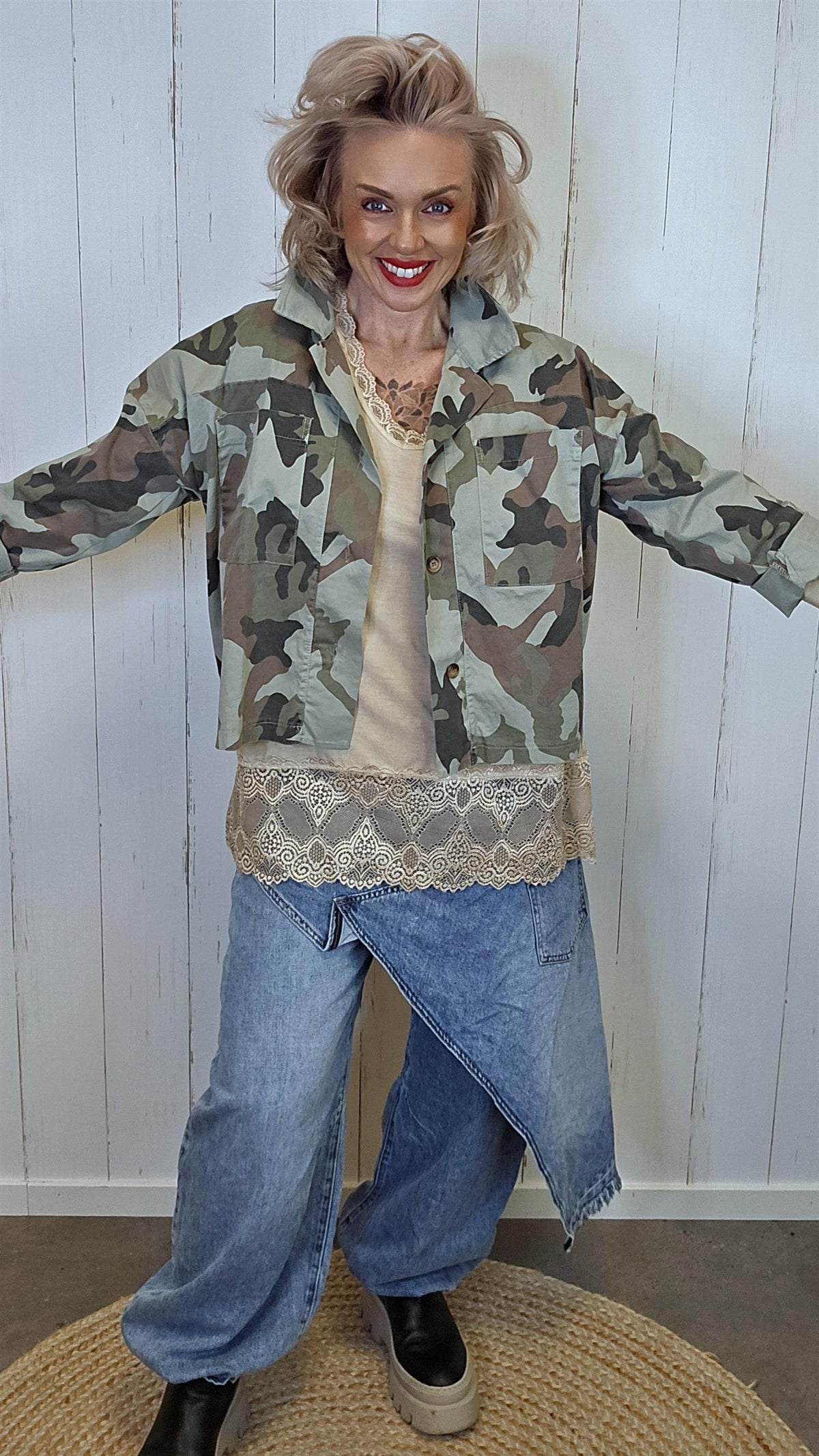 Daily skjorte grønn camo