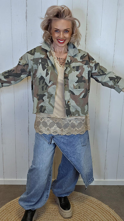 Daily skjorte grønn camo