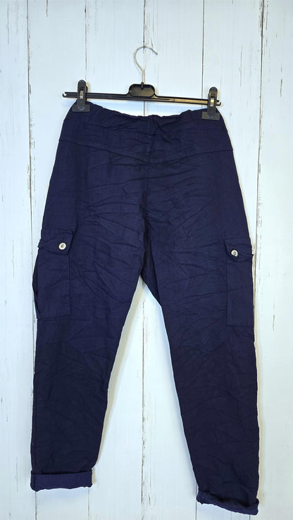 Mia cargo bukse navy