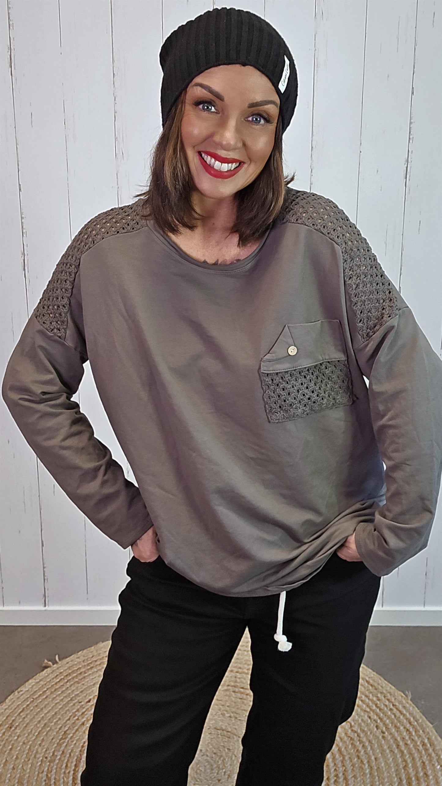Elena topp taupe