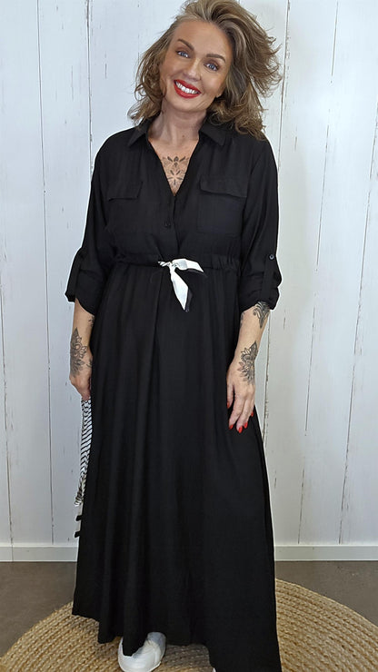 Frida skjortekjole svart