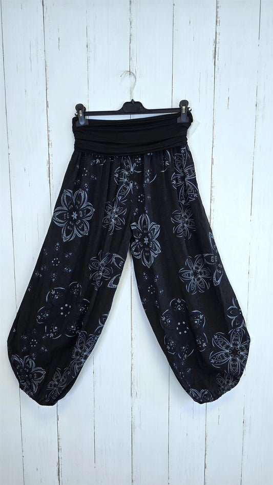 Jasmine bukse med print svart