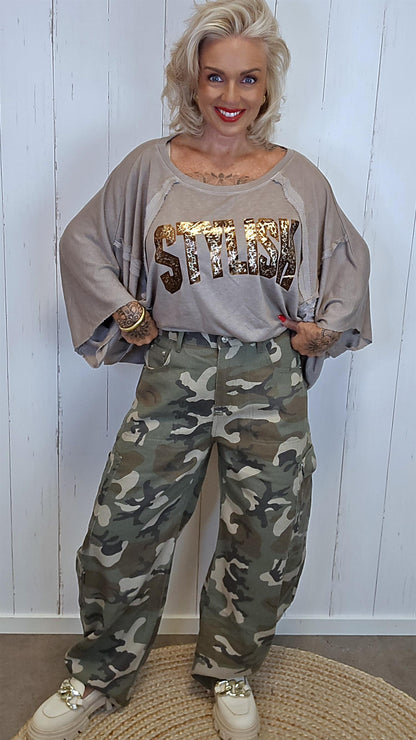 Camo barrel bukse
