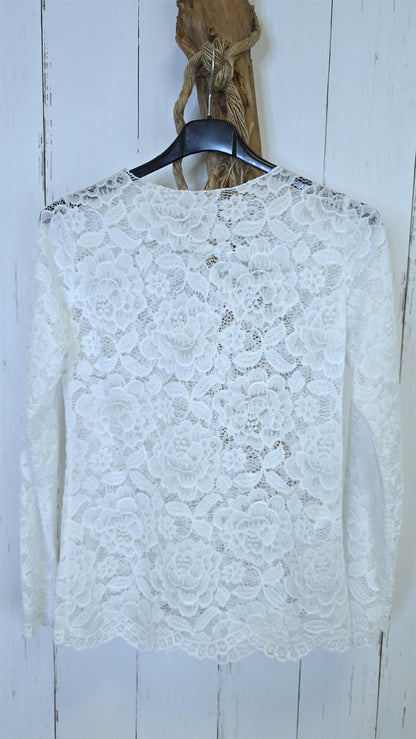 Sofie blondetopp hvit