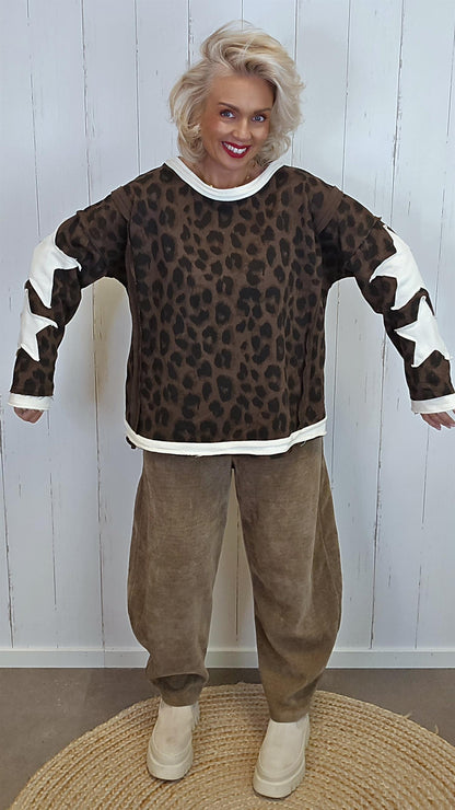 Cleo leopardgenser med stjerne brun