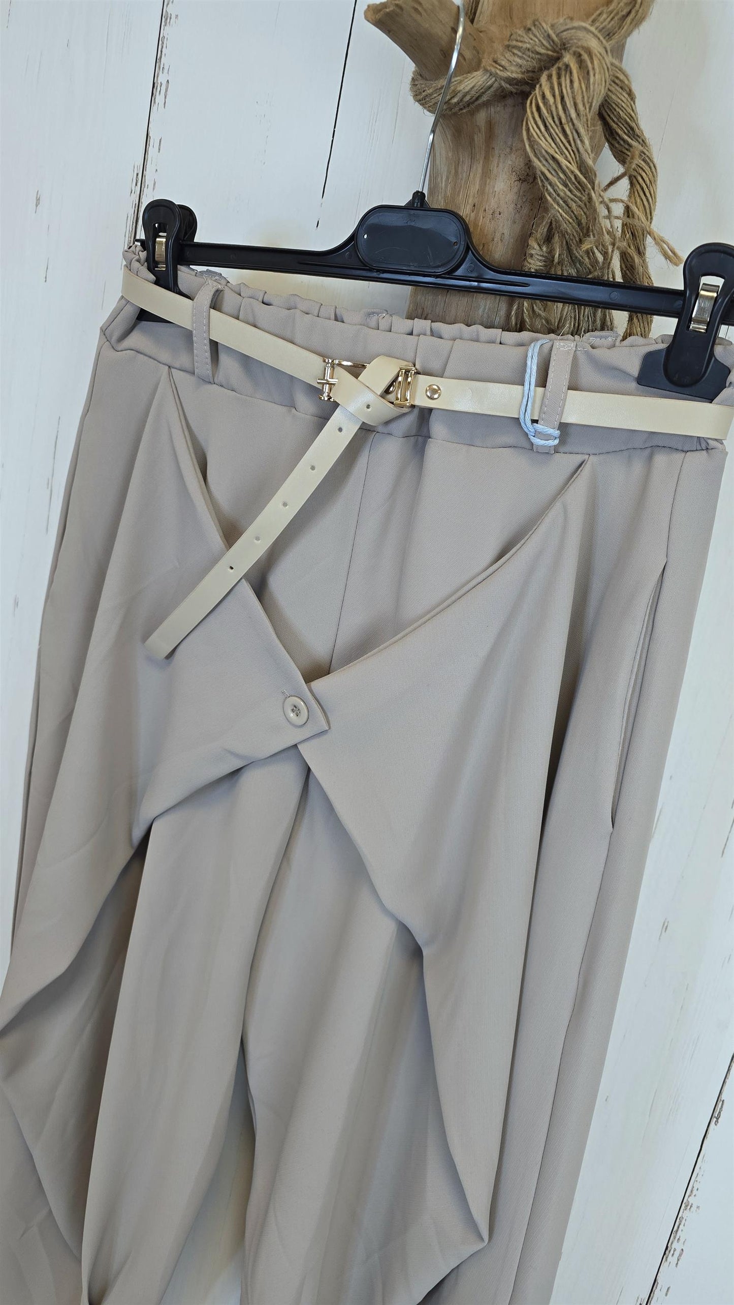 Sofie wrap bukse greige