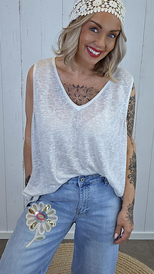 Laura singlet basic beige