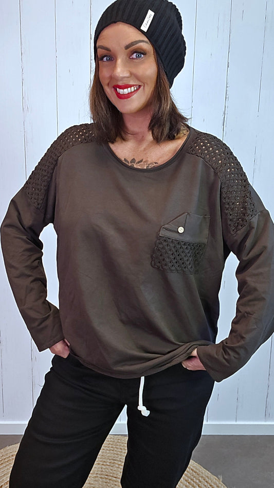 Elena topp brun