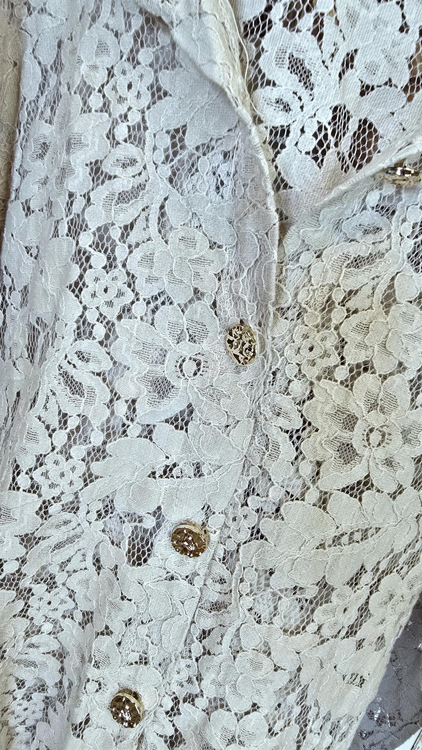 Amalie blondeskjorte beige