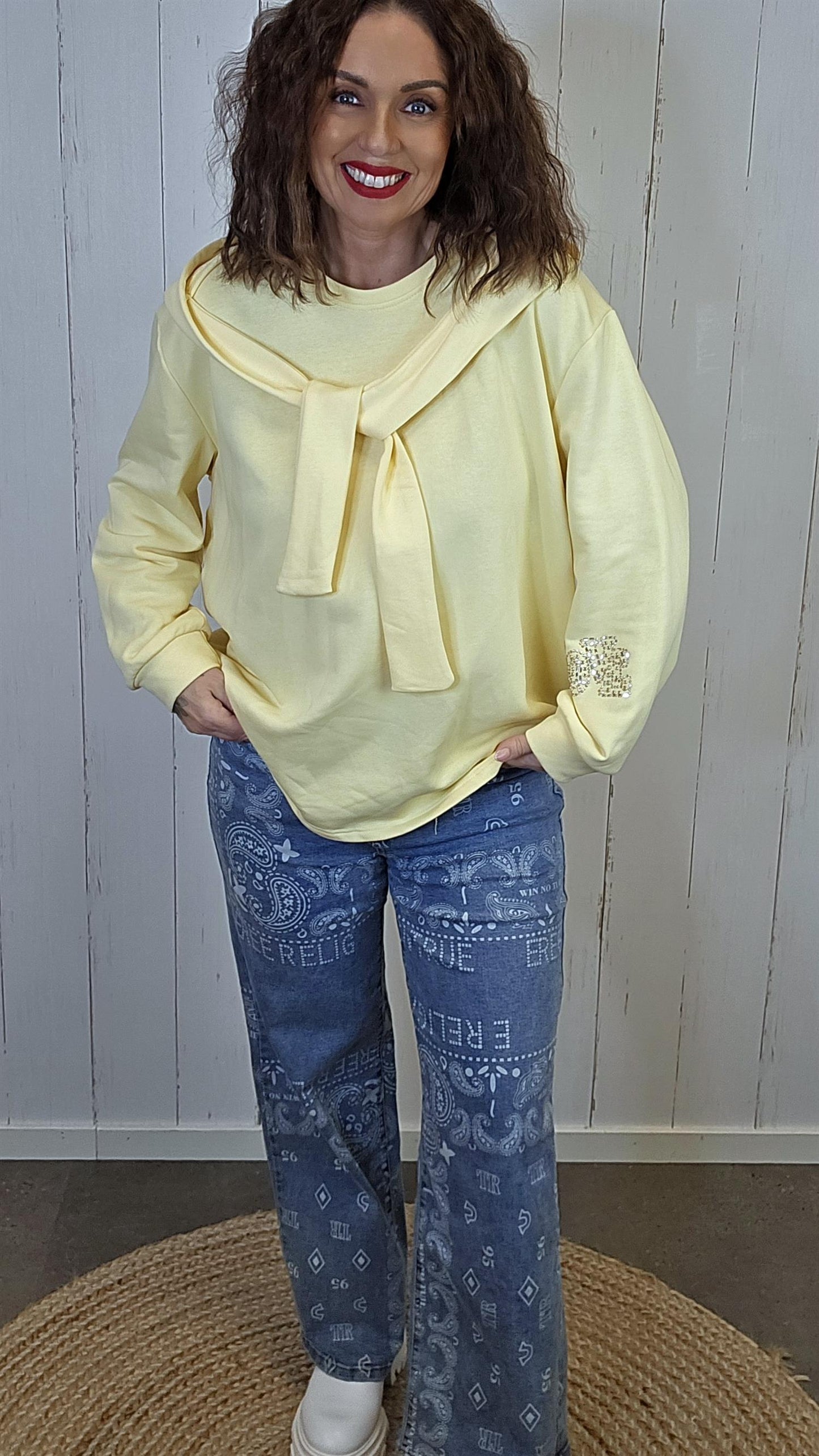 Amalie hettegenser gul