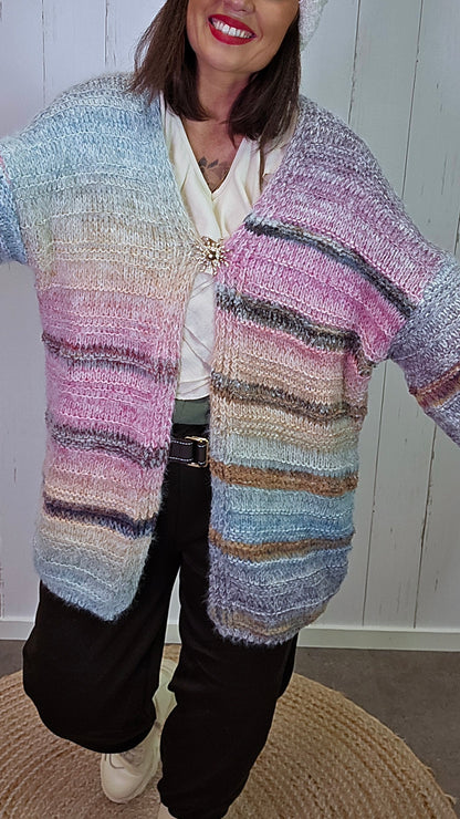Elise strikket jakke rosa