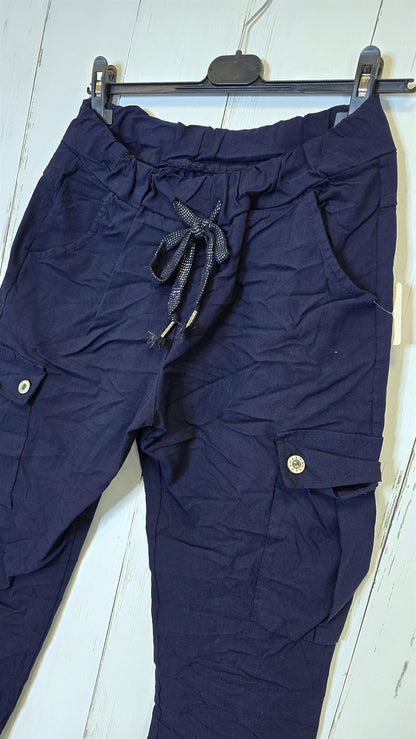 Mia cargo bukse navy