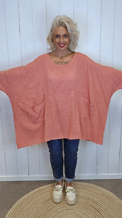 Melissa baggy topp brendt rosa