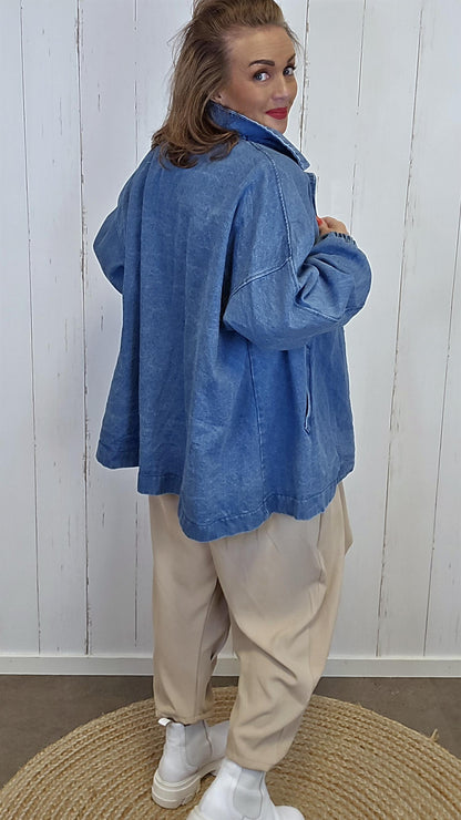 Kaja jakke blå denim