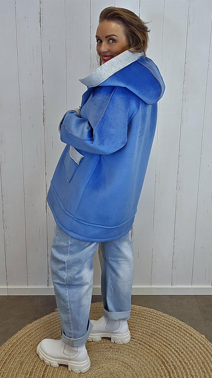 Ingrid hettejakke blå