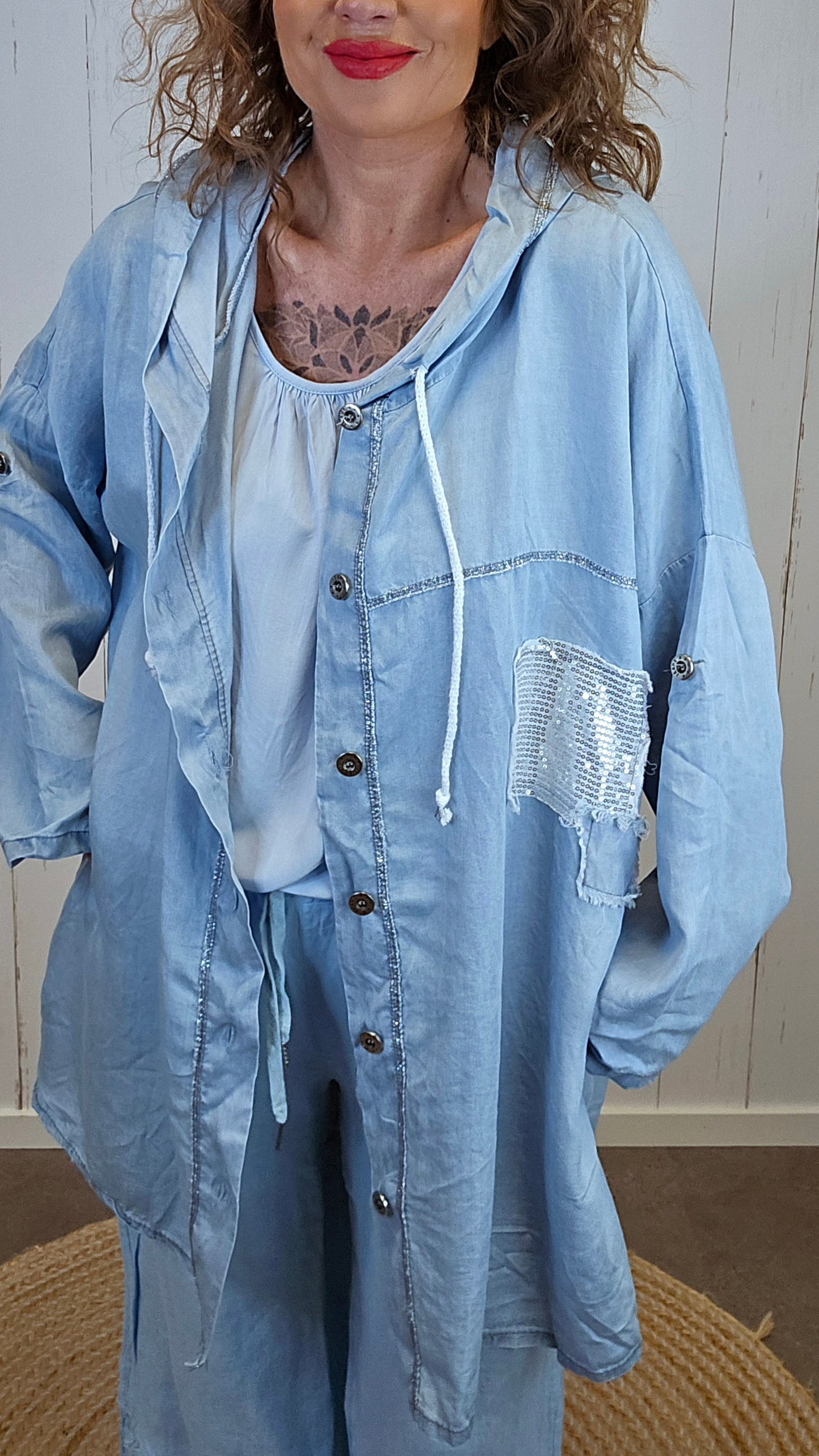 Mila denimlook hette skjorte