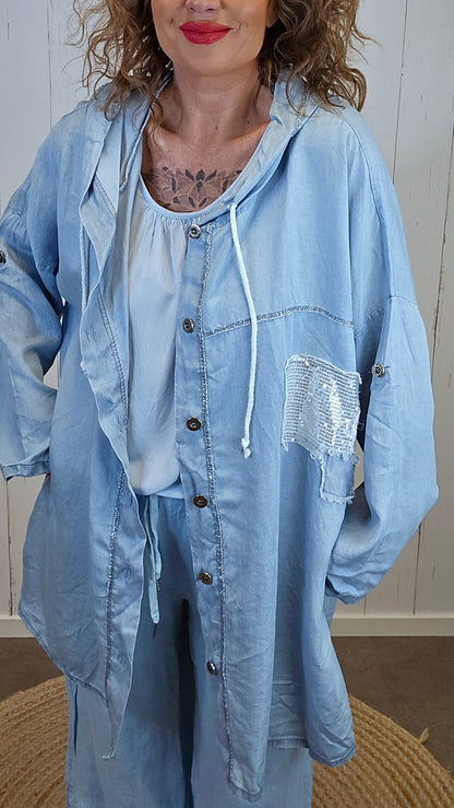 Mila denimlook hette skjorte