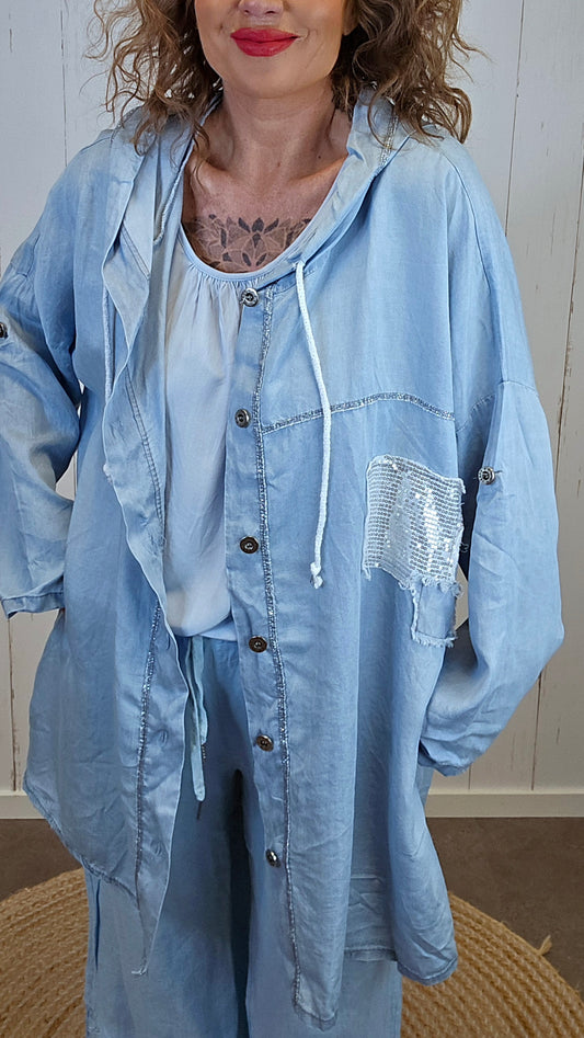 Mila denimlook hette skjorte