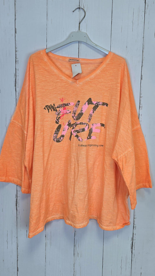 Future oversized topp neon orange