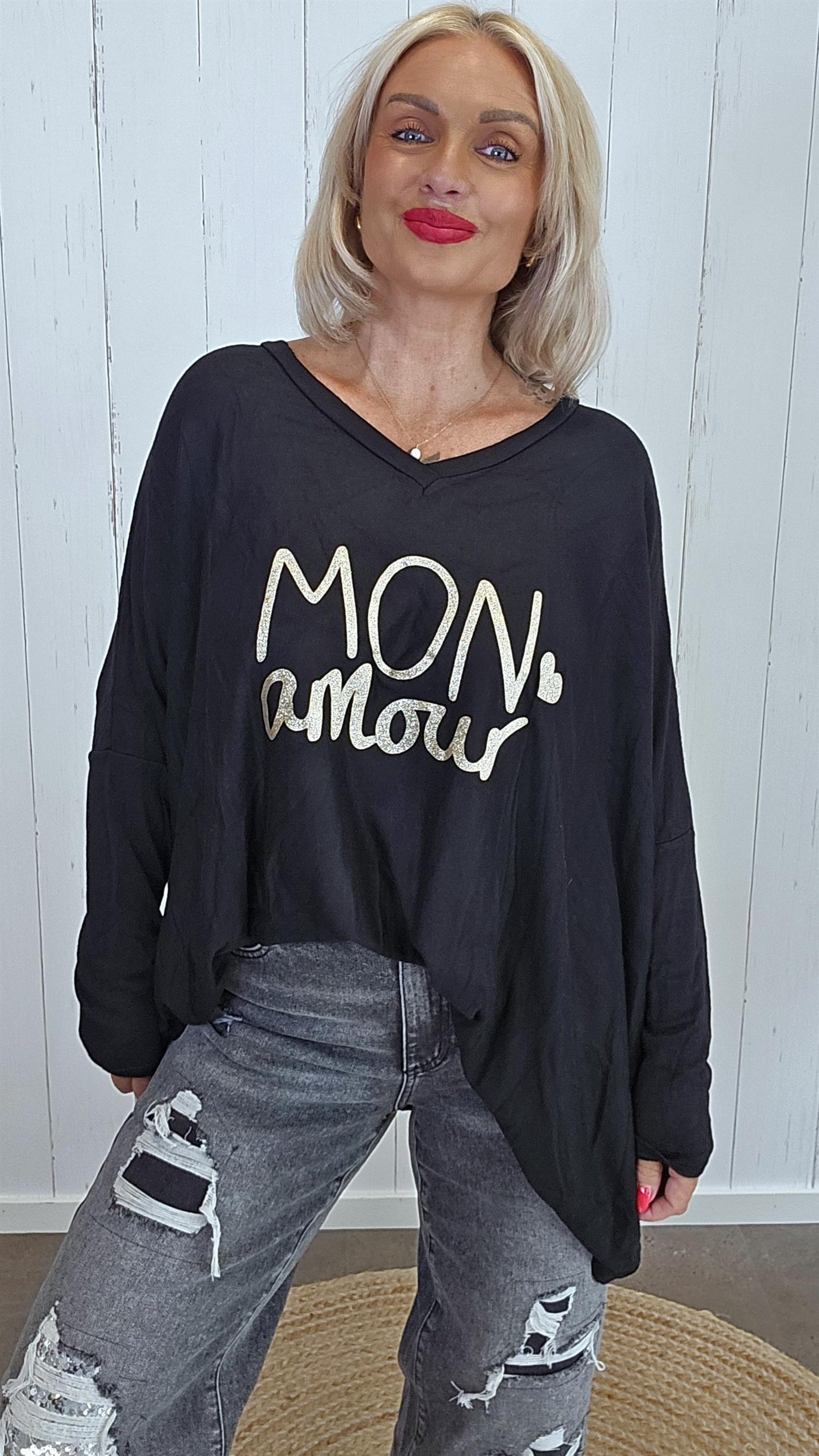 Mon amour genser svart