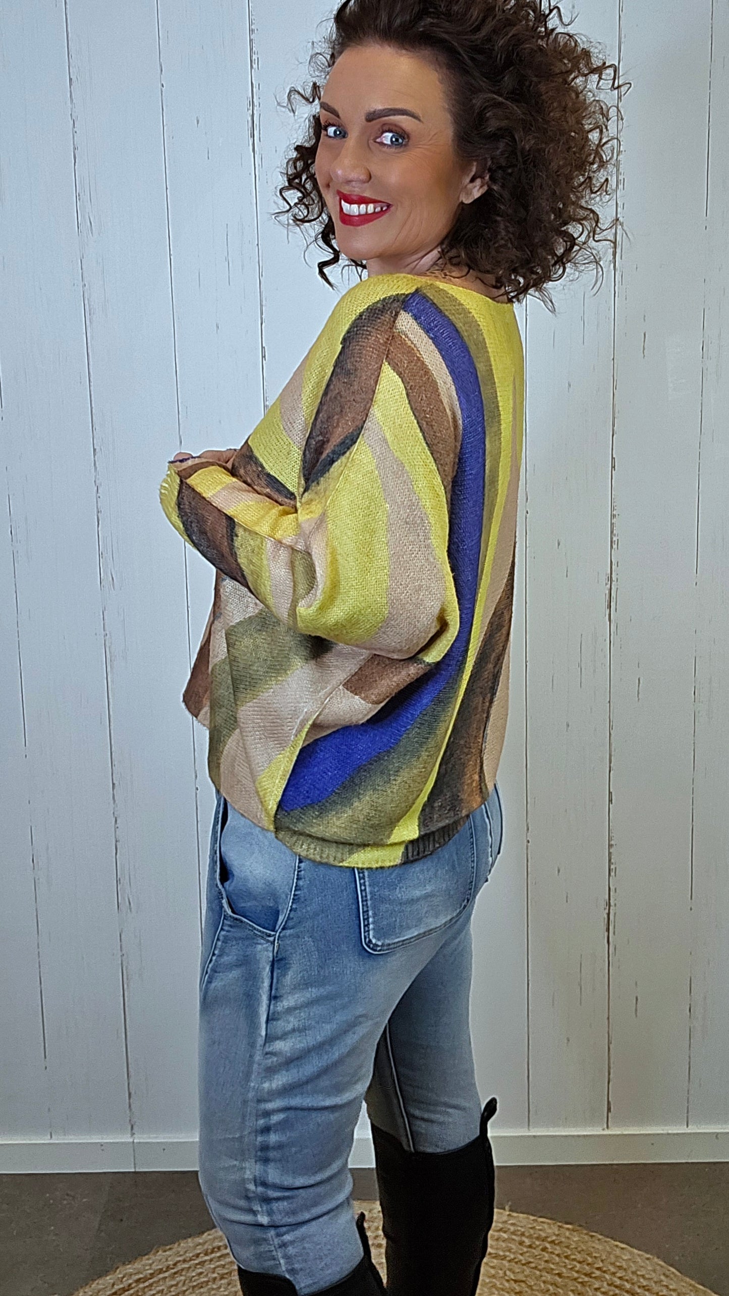 Alma mønstret genser multicolor