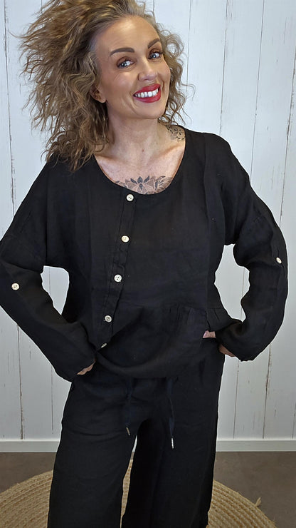 Iris lintopp svart