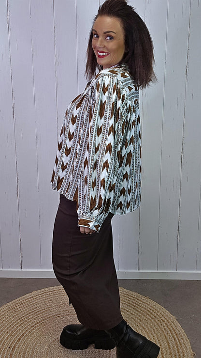 Mara bluse brun