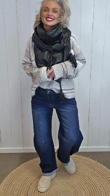 Xenia stretchy barrel-jeans