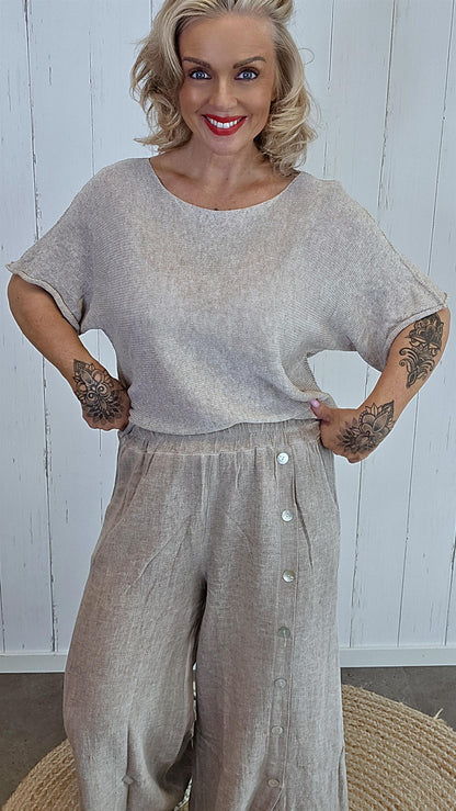 Line bukse taupe