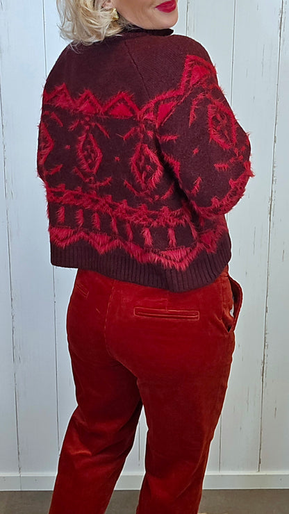 Andrea jakke burgunder